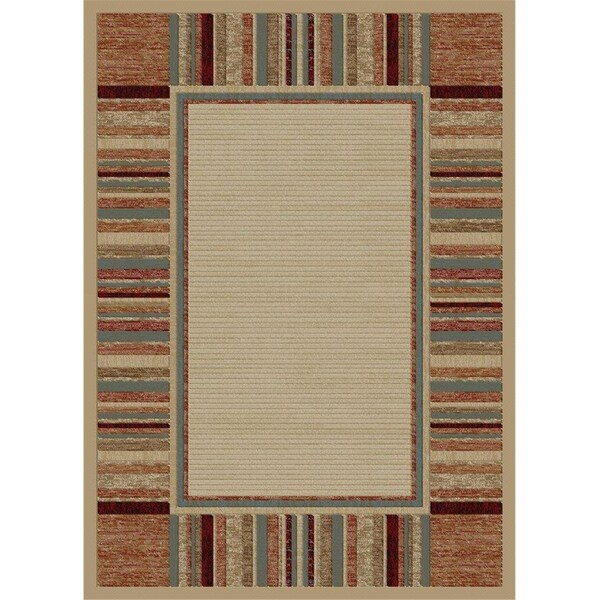 Perfectpillows 7 ft. 10 in. x 10 ft. 10 in. Soho Border - Ivory PE2844211 - main